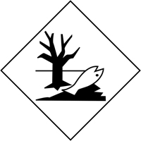 Étiquette d'expédition TMD marque de polluant marin, 4" lo x 4" la, Noir sur blanc SAK383 | Rideout Tool & Machine Inc.