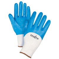 Gants enduits et tricot&eacute;s sans coutures de poids moyen, 9/Grand, R&ecirc;vetement Nitrile, Calibre 13, Enveloppe en Coton Rideout Tool & Machine Inc.