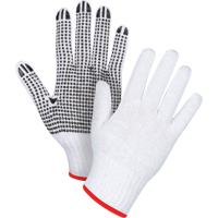 Dotted String Knit Gloves, Poly/Cotton, Single Sided, 7 Gauge, Small SAN489 | Rideout Tool & Machine Inc.