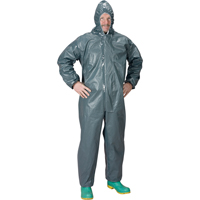 2.0 Mil CRFR Hooded Coveralls, Small, Grey, FR Treated Fabric Rideout Tool & Machine Inc.