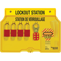 Station de verrouillage, Cadenas Aluminium, Capacit&eacute; de 4, Cadenas Compris Rideout Tool & Machine Inc.