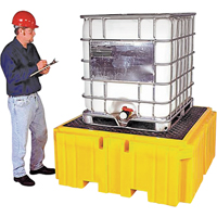 IBC Spill Pallet Plus&reg; With Drain, 365 US gal. Spill Capacity, 62" x 62" x 28" Rideout Tool & Machine Inc.