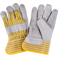 Gants d'ajusteur de premi&egrave;re qualit&eacute;, Grand, Paume en Cuir de vache refendu, Doublure en Coton Rideout Tool & Machine Inc.
