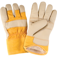 Standard-Duty Winter-Lined Fitters Gloves, Large, Grain Furniture Palm, Boa Inner Lining SAP290 | Rideout Tool & Machine Inc.