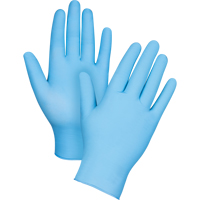 Puncture-Resistant Examination Gloves, Medium, Nitrile, 4.5-mil, Powder-Free, Blue SAP325 | Rideout Tool & Machine Inc.