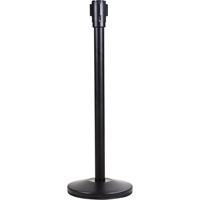Poteau r&eacute;cepteur pour barri&egrave;res sur pieds pour le contr&ocirc;le des foules, Hauteur de 35", Noir Rideout Tool & Machine Inc.