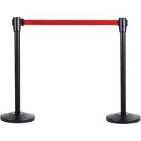 Poteau r&eacute;cepteur pour barri&egrave;res sur pieds pour le contr&ocirc;le des foules, Hauteur de 35", Noir Rideout Tool & Machine Inc.