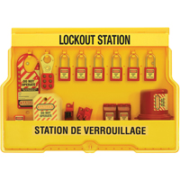 Postes de verrouillage &eacute;lectrique, Cadenas Thermoplastique, Capacit&eacute; de 16, Cadenas Compris Rideout Tool & Machine Inc.