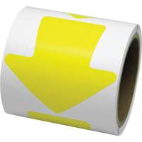 Coloured Floor Marking Decals, Arrow, 4" L x 4" W, Yellow, Vinyl Rideout Tool & Machine Inc.
