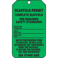 &eacute;tiquettes de s&eacute;curit&eacute; d'inspection et de contr&ocirc;le de l'&eacute;tat de l'&eacute;quipement, Papier cartonn&eacute;, 3-1/8" la x 5-7/8" h, Anglais Rideout Tool & Machine Inc.