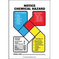 NFPA Notice Chemical Hazard Safety Sign SAX273 | Rideout Tool & Machine Inc.