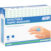Bandages, Rectangulaire/carr&eacute;e, 3", Tissu d&eacute;tectable, St&eacute;rile Rideout Tool & Machine Inc.