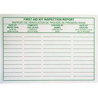 First Aid Kit Inspection Report Cards Rideout Tool & Machine Inc.
