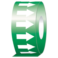 Étiquette de tuyauterie, 108', Blanc/vert SAZ905 | Rideout Tool & Machine Inc.