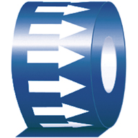 Étiquette de tuyauterie, 108', Blanc/bleu SAZ983 | Rideout Tool & Machine Inc.