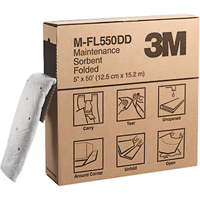 Folded Sorbents, 50' L x 5" W, 10.5 gal. Absorbancy SC402 | Rideout Tool & Machine Inc.