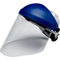 Ratchet Headgear with Polycarbonate Faceshield, Polycarbonate, Ratchet Suspension, Meets ANSI Z87+ SDA135 | Rideout Tool & Machine Inc.
