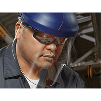 Ratchet Headgear with Polycarbonate Faceshield, Polycarbonate, Ratchet Suspension, Meets ANSI Z87+ SDA135 | Rideout Tool & Machine Inc.