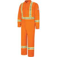 Flame-Resistant Coveralls with Reflective Trim, Size 38, Orange, 12.2 cal/cm² Rideout Tool & Machine Inc.
