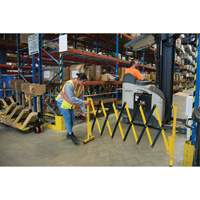 Expandable Barrier, 37" H x 11' L, Black/Yellow Rideout Tool & Machine Inc.