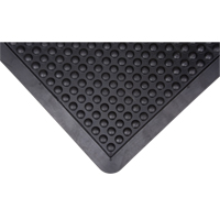 Tapis antifatigue en d&ocirc;me, &agrave; bulles, 2' x 3' x 1/2", Noir, Caoutchouc Rideout Tool & Machine Inc.
