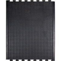 Tapis antifatigue en d&ocirc;me, &agrave; bulles, 3' x 4' x 1/2", Noir, Caoutchouc Rideout Tool & Machine Inc.
