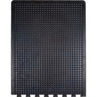 Tapis antifatigue en d&ocirc;me, &agrave; bulles, 3' x 4' x 1/2", Noir, Caoutchouc Rideout Tool & Machine Inc.
