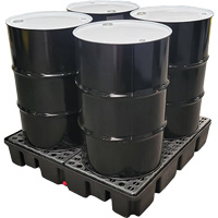 Palette emboîtable sans drain pour contr&ocirc;le des d&eacute;versements, Capacit&eacute; de d&eacute;versement 66 gal. US, 49" x 49" x 10,5" Rideout Tool & Machine Inc.