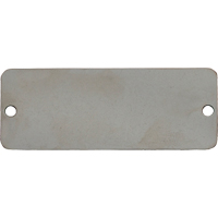 Blank Tags, Stainless Steel, 2" W x 1" H SDN076 | Rideout Tool & Machine Inc.