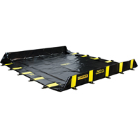 Rigid-Lock QuickBerm&reg;, 745 US gal. Capacity, 10' W x 10' L x 12" H, Stake Wall Rideout Tool & Machine Inc.