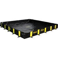 Rigid-Lock QuickBerm&reg;, 1075 US gal. Capacity, 12' W x 12' L x 12" H, Stake Wall Rideout Tool & Machine Inc.