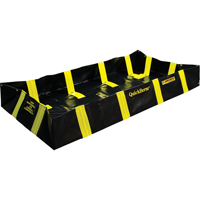 QuickBerm&reg; Containment Berm with Inside Wall Supports, 175 US gal. Capacity, 4' W x 6' L x 12" H, Snap-Up Bracket Rideout Tool & Machine Inc.