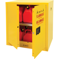 Flammable Storage Cabinet, 22 gal., 2 Door, 35" W x 35" H x 22" D SDN644 | Rideout Tool & Machine Inc.