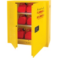 Flammable Storage Cabinet, 24 gal., 2 Door, 43" W x 44" H x 12" D SDN645 | Rideout Tool & Machine Inc.