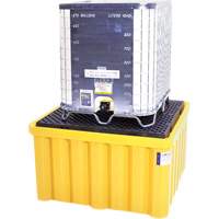 Palette antid&eacute;versement avec drain Ultra-IBC Spill Pallet , Capacit&eacute; de d&eacute;versement 400 gal. US, 58,75" x 58,75" x 33" Rideout Tool & Machine Inc.