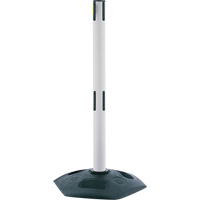 Poteau receveur robuste &agrave; ligne double, Hauteur de 38", Blanc Rideout Tool & Machine Inc.