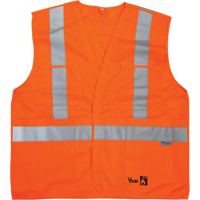 Fire Retardant Safety Vest, High Visibility Orange, Medium/Small, Polyester Rideout Tool & Machine Inc.