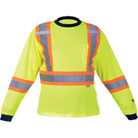 Chemise de s&eacute;curit&eacute; &agrave; manches longues, Polyester, Moyen, Jaune lime haute visibilit&eacute; Rideout Tool & Machine Inc.