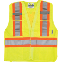 Traffic Safety Vest, High Visibility Lime-Yellow, Medium/Small, Polyester Rideout Tool & Machine Inc.