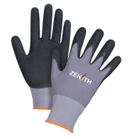 Gants ZX-1 de premi&egrave;re qualit&eacute; compatibles avec les &eacute;crans tactiles, 7/Petit, R&ecirc;vetement Nitrile/Mousse de nitrile, Calibre 15, Enveloppe en Nylon Rideout Tool & Machine Inc.
