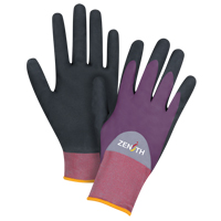 Gants enduits de premi&egrave;re qualit&eacute; ZX-2, 7/Petit, R&ecirc;vetement Nitrile/Mousse de nitrile, Calibre 18, Enveloppe en Nylon Rideout Tool & Machine Inc.