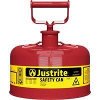 Safety Cans, Type I, Steel, 1 US gal., Red, FM Approved/UL/ULC Listed Rideout Tool & Machine Inc.