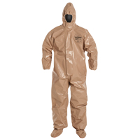 Tychem&reg; 5000 Protective Hooded Coveralls, Small, Brown Rideout Tool & Machine Inc.