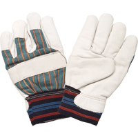 Abrasion-Resistant Winter-Lined Work Gloves, Medium, Grain Cowhide Palm, Cotton Fleece Inner Lining SEH145 | Rideout Tool & Machine Inc.