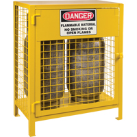 Gas Cylinder Cabinets, 2 Cylinder Capacity, 30" W x 17" D x 37" H, Yellow SEB837 | Rideout Tool & Machine Inc.