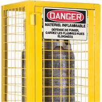 Armoire de s&eacute;curit&eacute; pour cylindres de gaz conforme aux normes de la CSA, nbre de bouteilles: 2, 17" , 17" , 69" , Jaune Rideout Tool & Machine Inc.