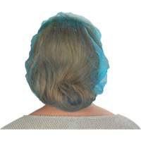 Non-Woven Bouffant Caps, Polypropylene, 21"/Large, Blue Rideout Tool & Machine Inc.
