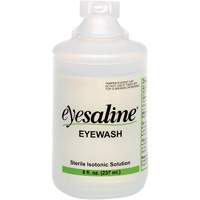 Bouteilles de solution saline pour douche oculaire, Bouteille Plein, 8 oz Rideout Tool & Machine Inc.