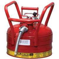 D.O.T. AccuFlow™ Safety Cans, Type II, Steel, 2.5 US gal., Red, FM Approved SED117 | Rideout Tool & Machine Inc.