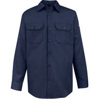 Flame-Resistant Work Shirts, Small, Navy Blue Rideout Tool & Machine Inc.
